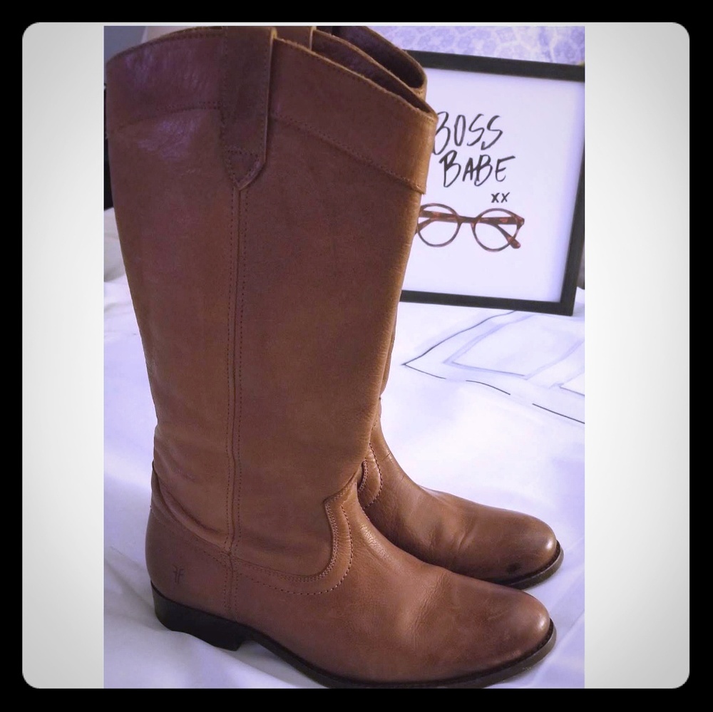 Frye Melissa Pull On Leather Boots size 7